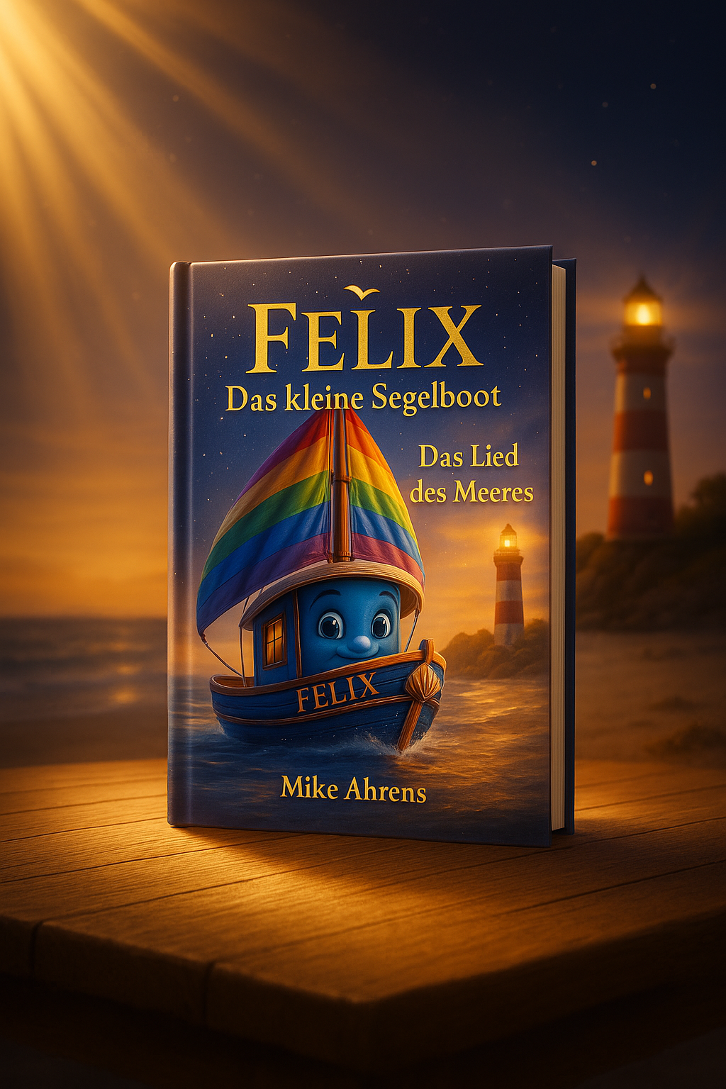 Buchaufsteller von Felix – Das kleine Segelboot – Das Lied des Meeres